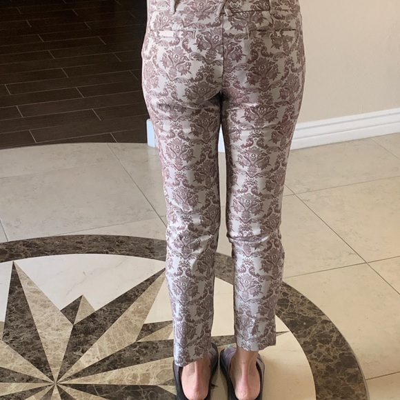 Cartonnier Anthropologie Charlie Brocade ankle pant sz 0 - Picture 8 of 8